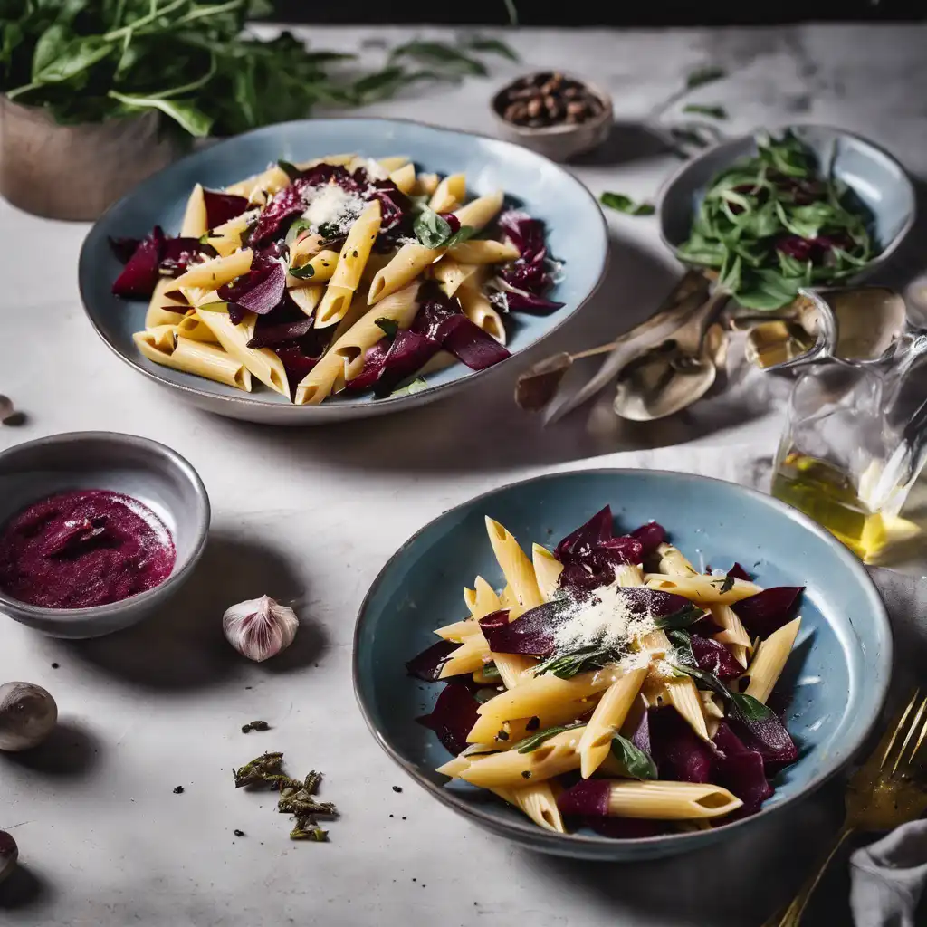 Penne with Roast Beef and Pecorino Cheese