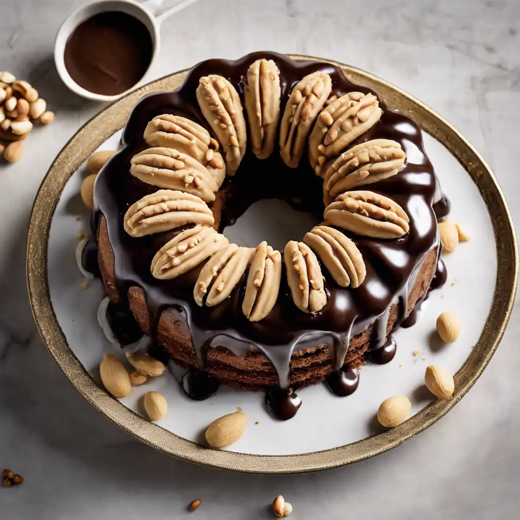 Peanut Butter Cake with Pastry Cream and Chocolate