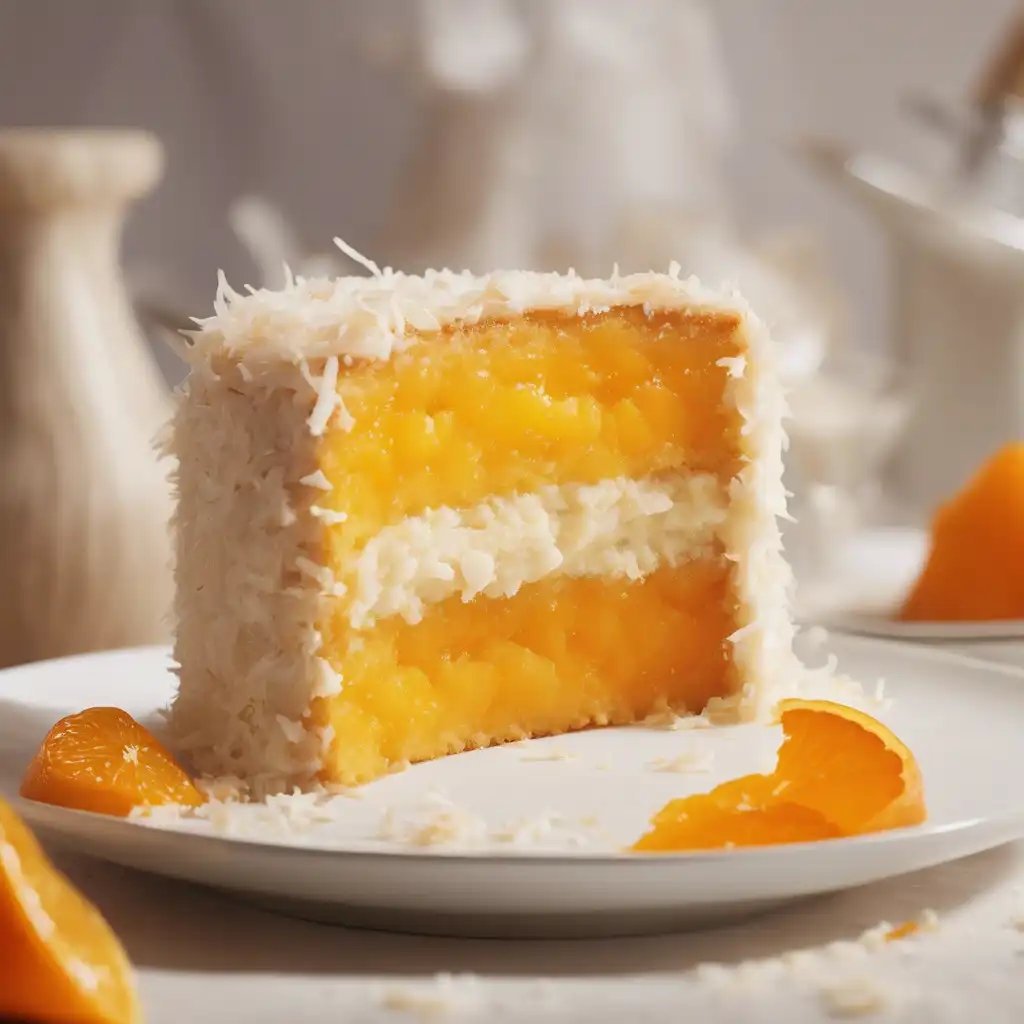 Orange Cake with Coconut Filling