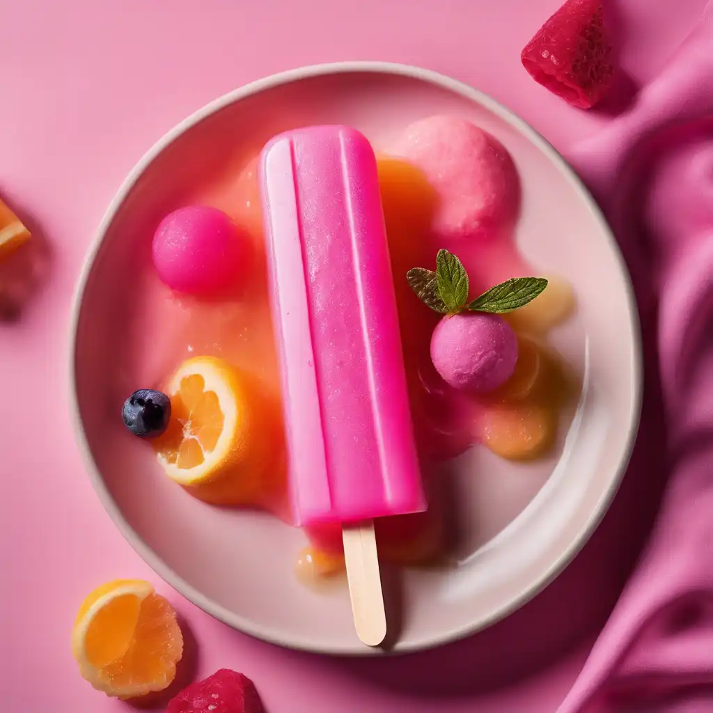 Gelatin Popsicle with Cream Sorbet