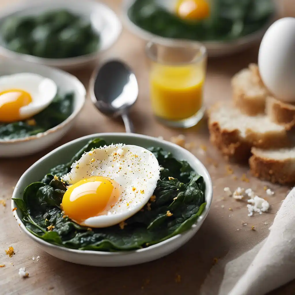 Boiled Eggs with Spinach