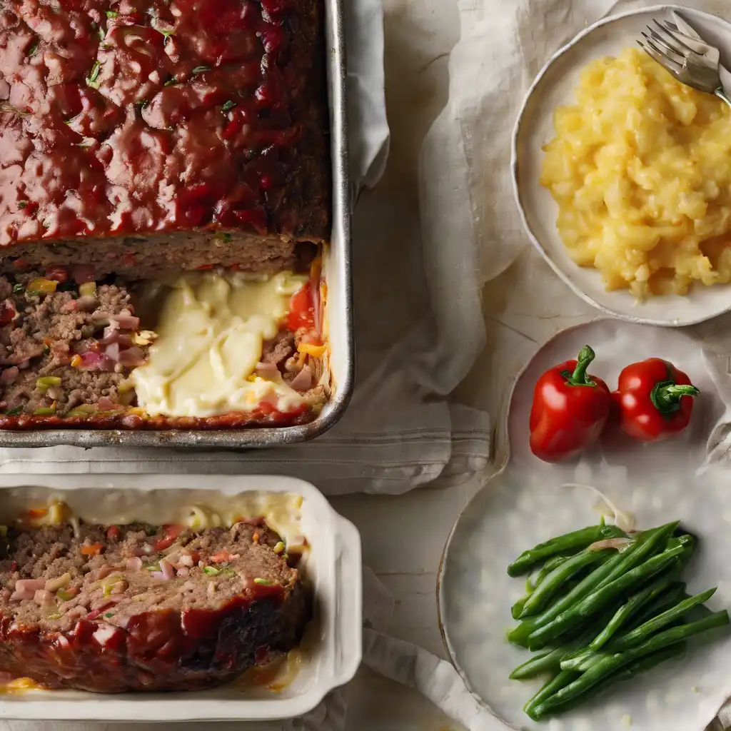 Meatloaf with Mashed Potatoes and Mayonnaise