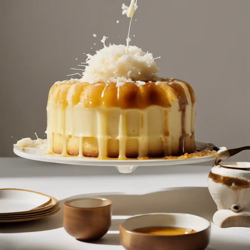 Condensed Milk Cake with Fubá