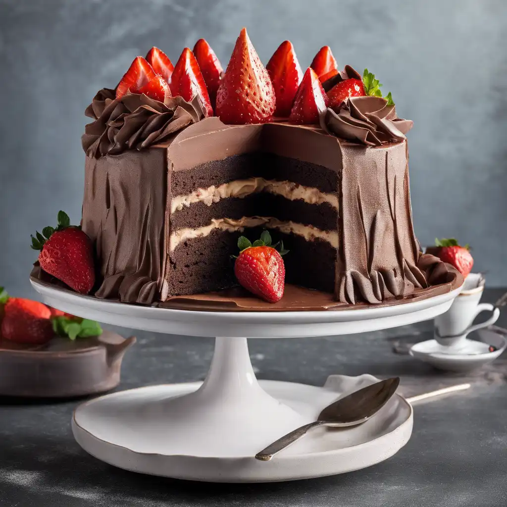 Café Cake with Chocolate