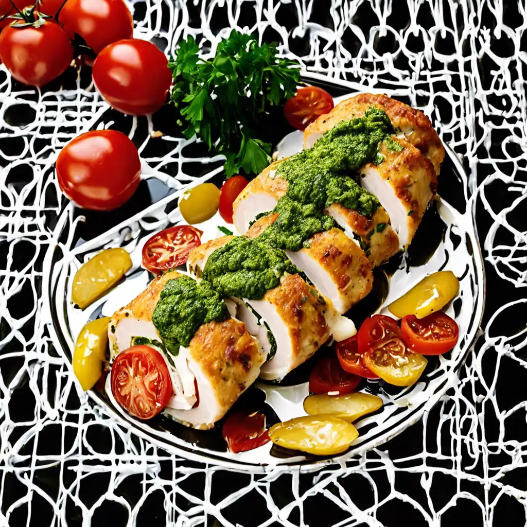 Parmesan Chicken Roulade with Cheese Filling