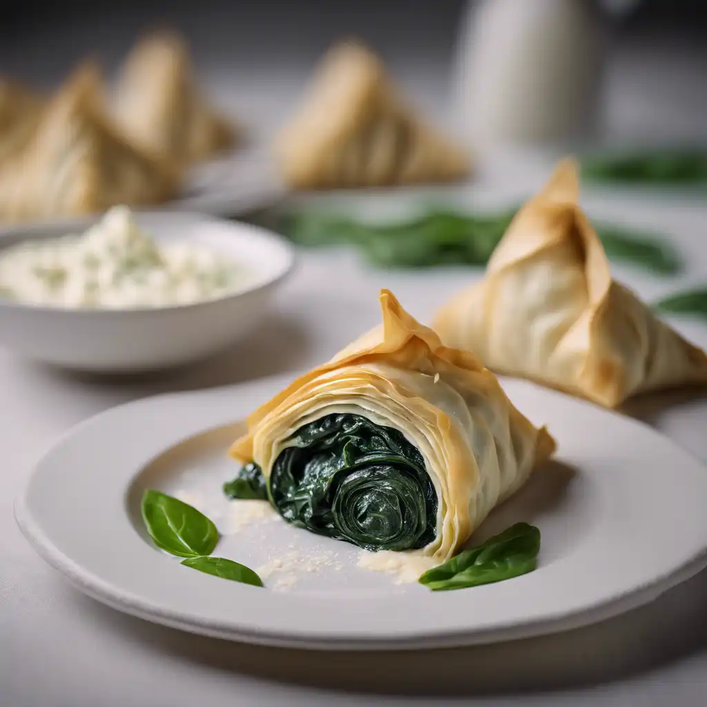 Coco Cream Folds with Green Spinach