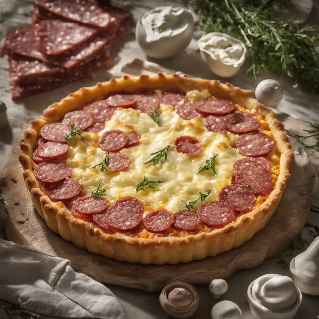 Salami and Ricotta Tart