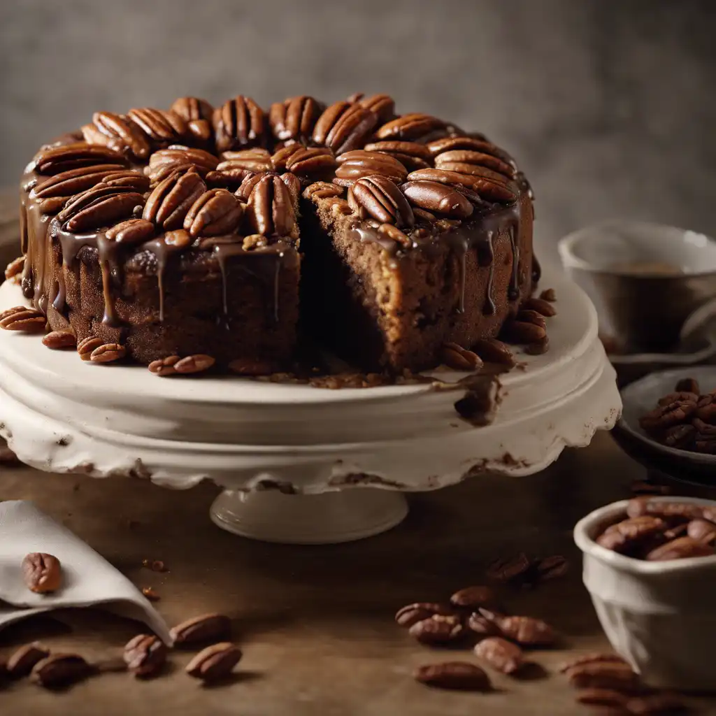 Pecan Cake with Chocolate