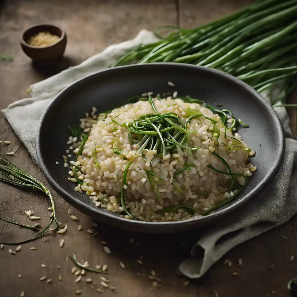 Wheat with Garlic Scapes