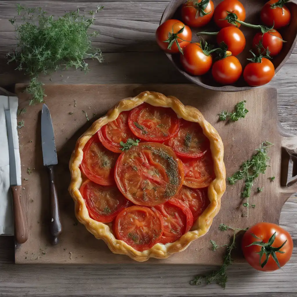 Upside-Down Tomato and Oregano Tart