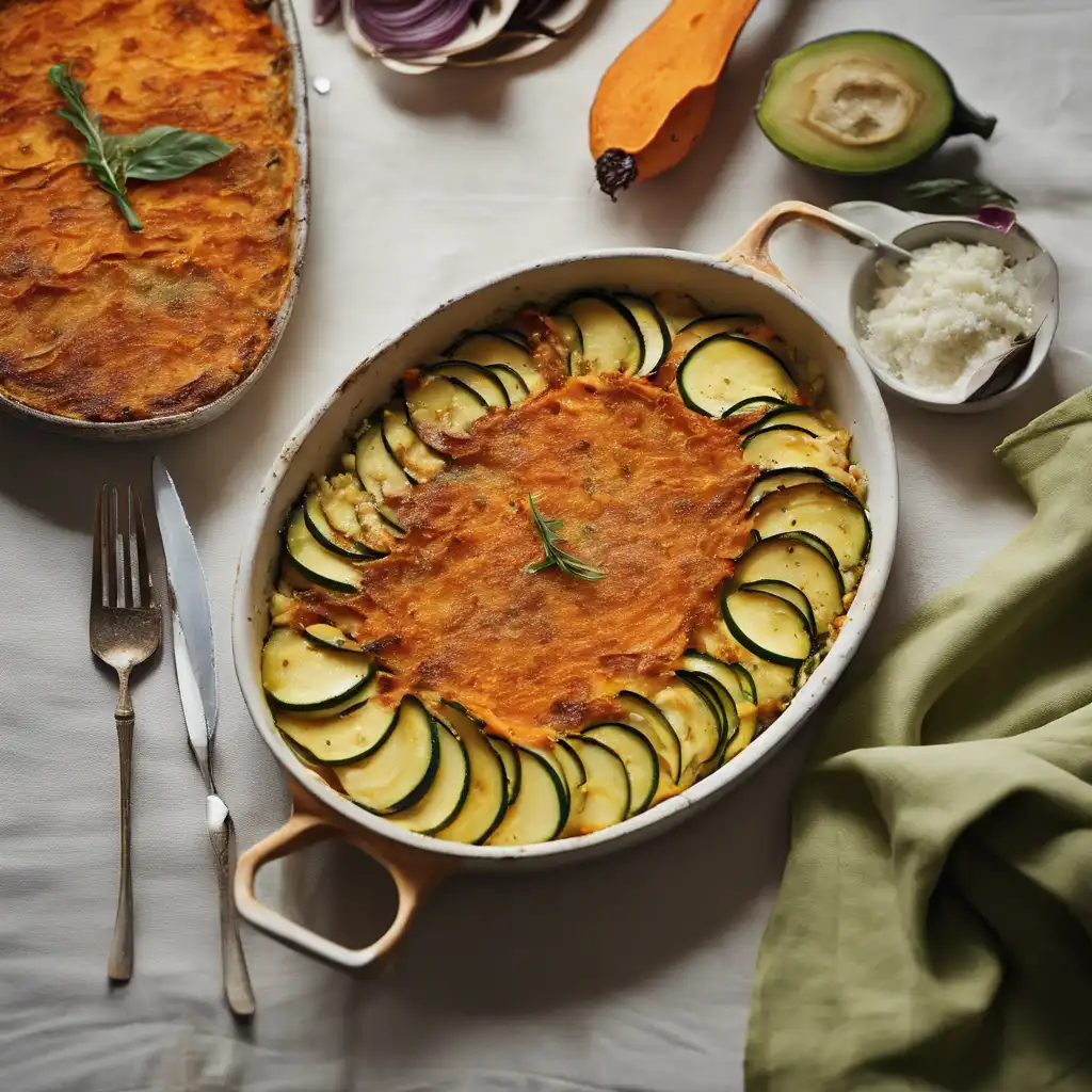 Sweet Potato and Zucchini Gratinada