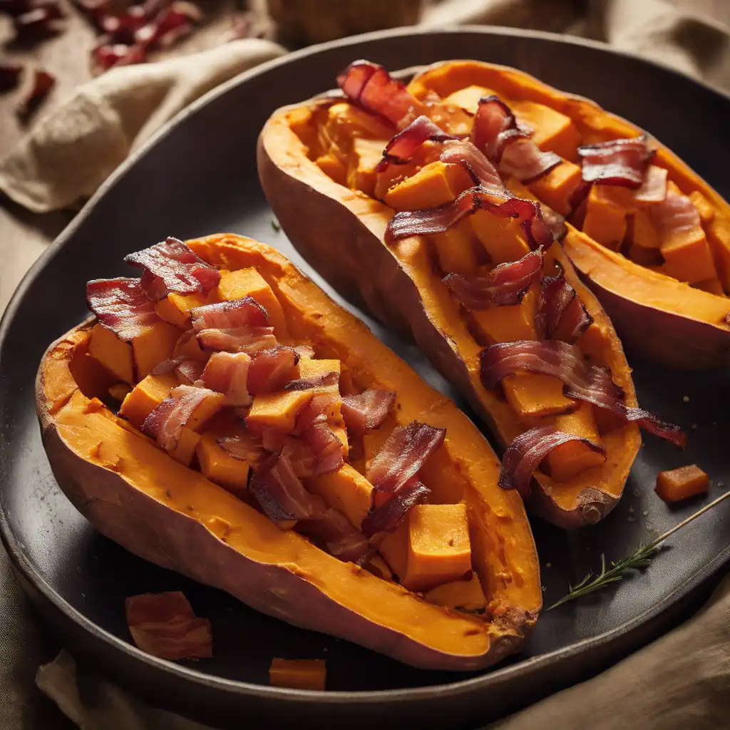 Roasted Sweet Potato with Bacon