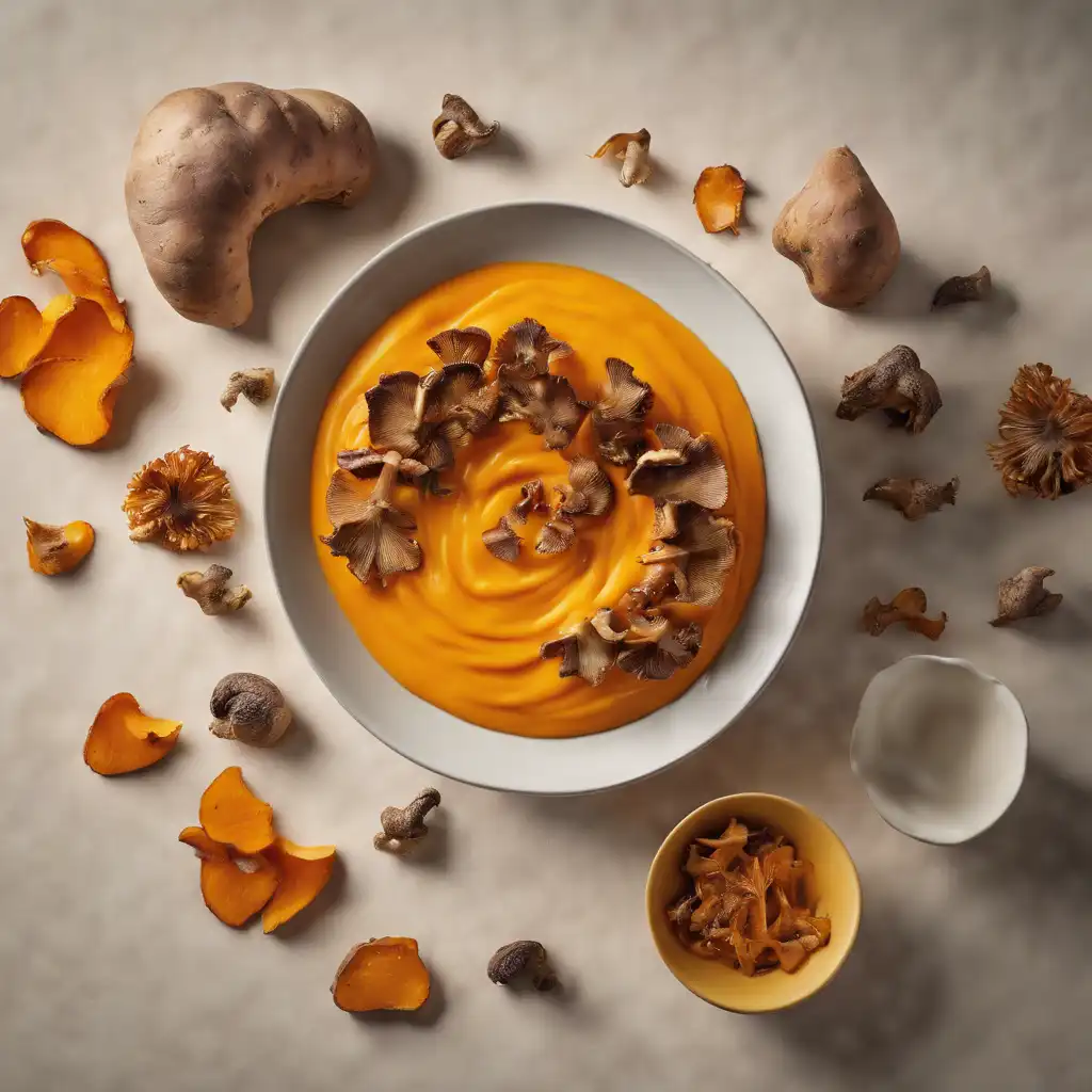 Sweet Potato Purée with Dried Chanterelle Mushrooms