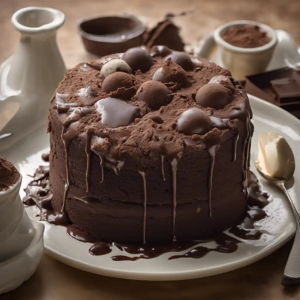 Chocolate Cake and Ice Cream