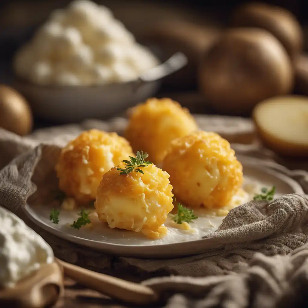 Peel of Cheese with Potato