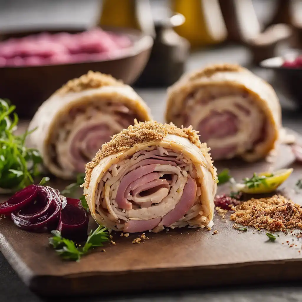 Chicken Roll with Mortadella