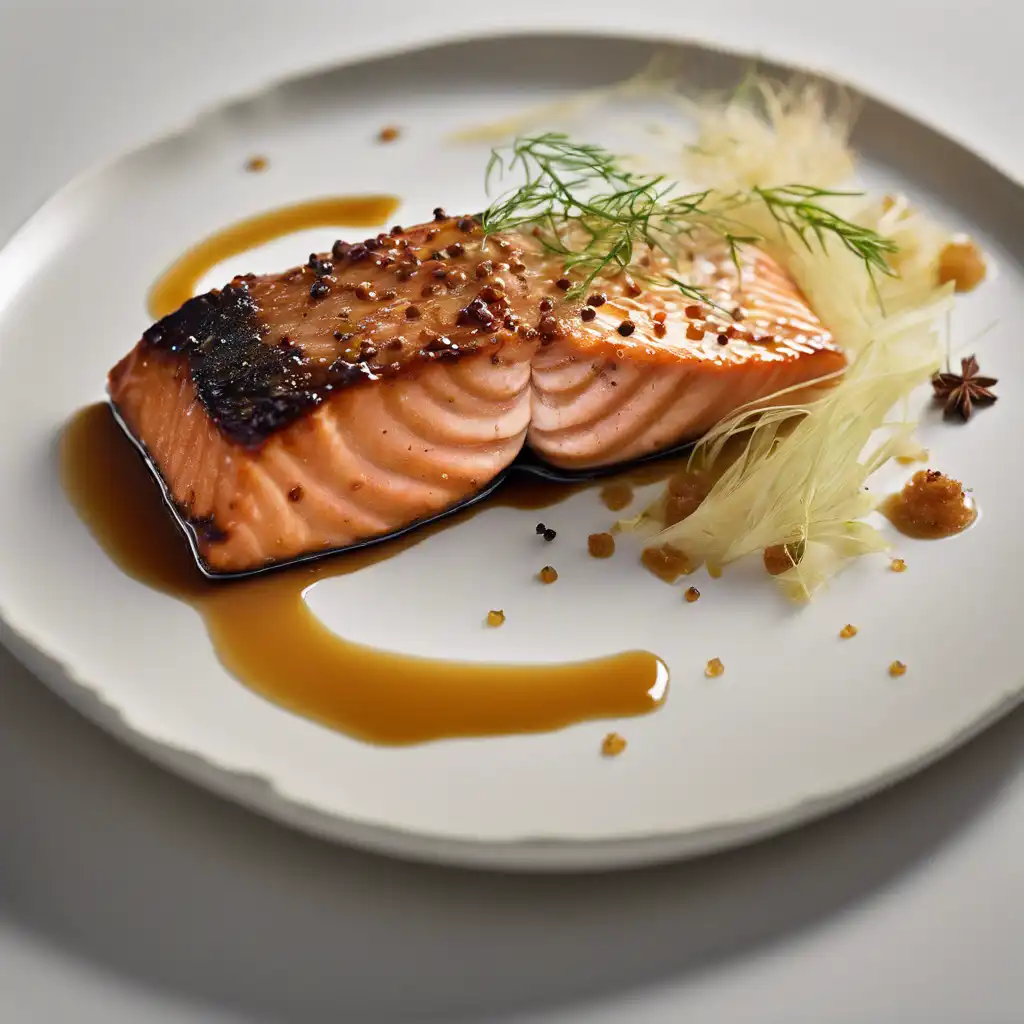 Glazed Salmon with Fennel and Spices