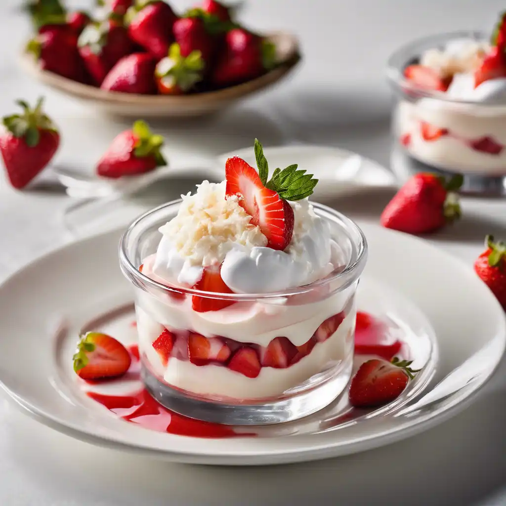 Strawberry and Coconut Pudding