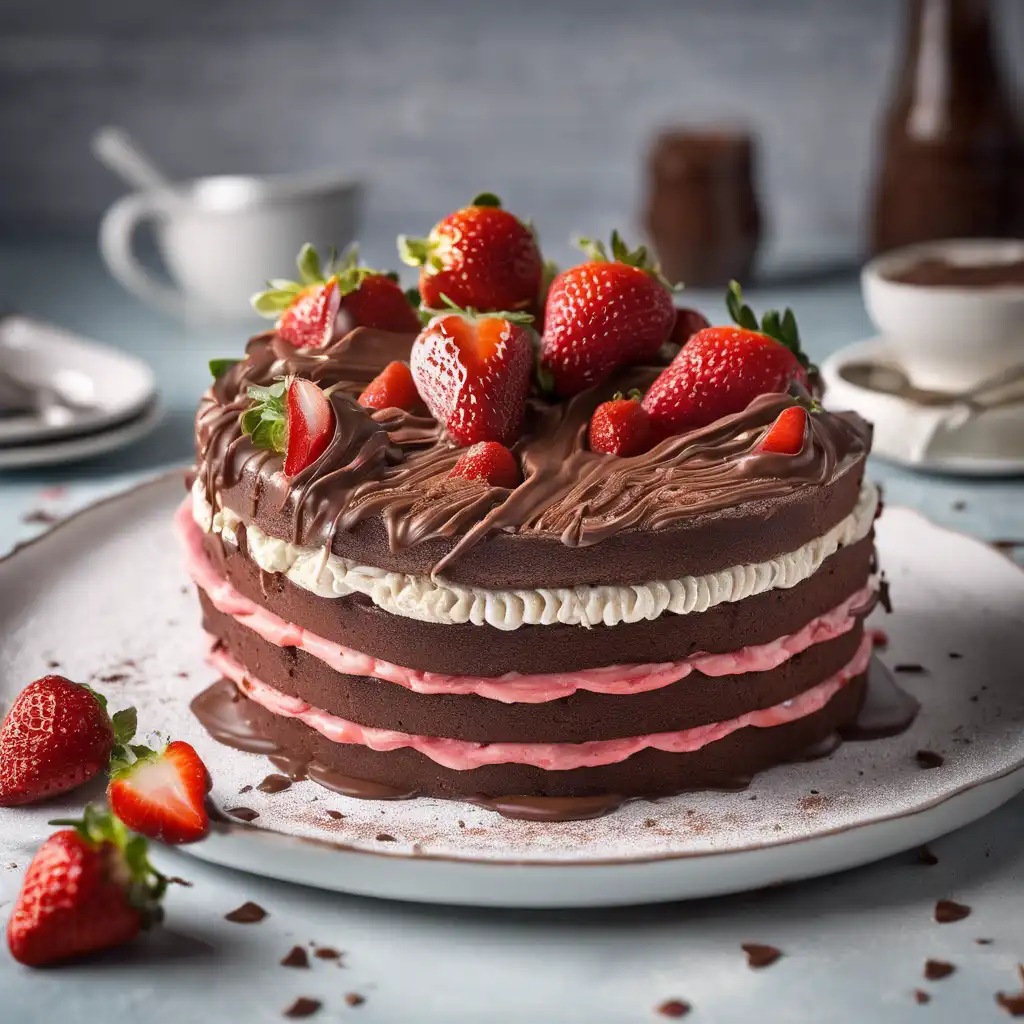 Nutella and Strawberry Cake