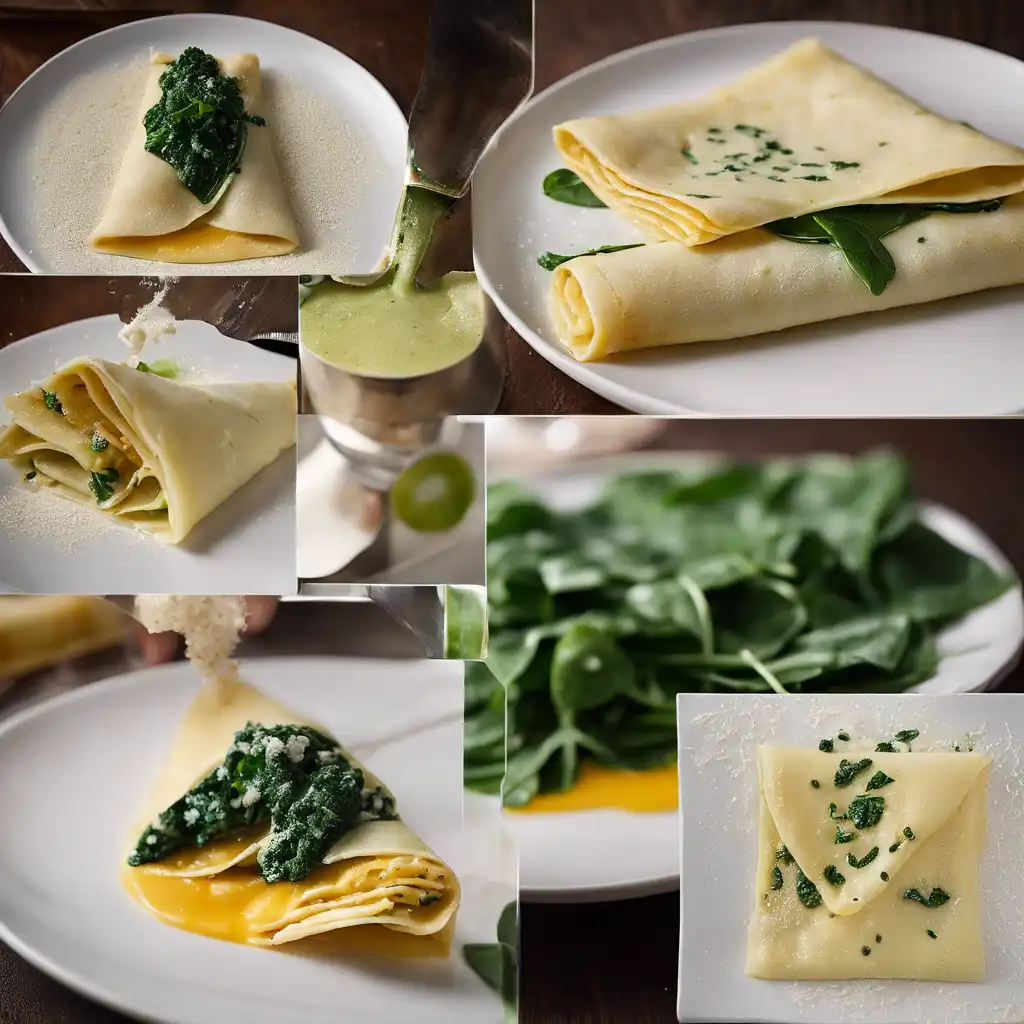 Quinoa Crepe with Spinach and Cheese