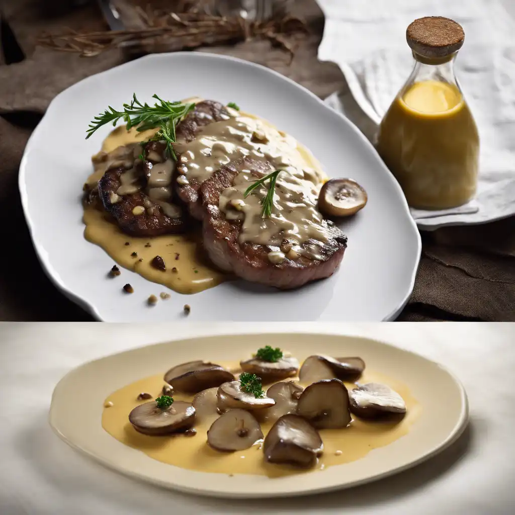 Filet Mignon Escalopes with Mushrooms and Mustard Sauce