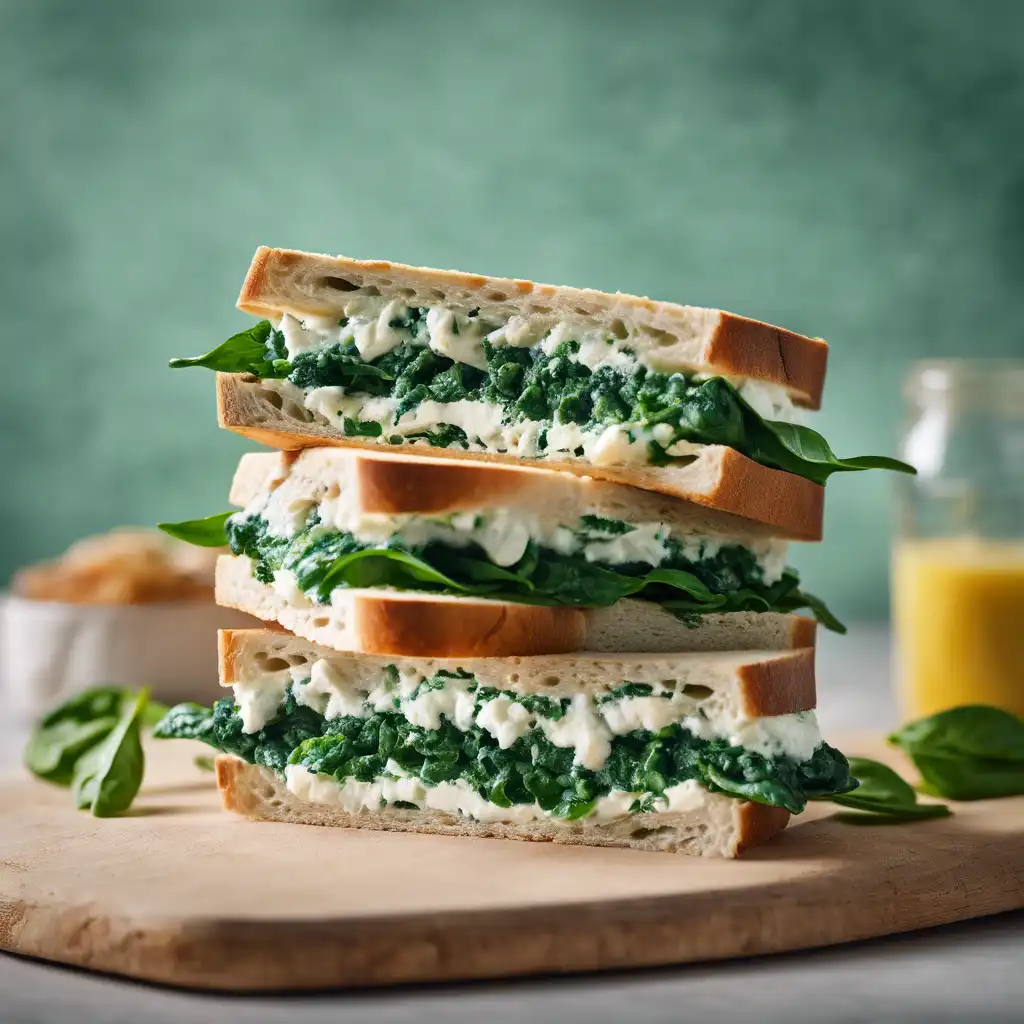 Ricotta and Spinach Sandwich