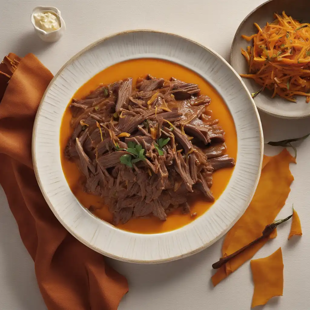 Shredded Beef with Pumpkin Sauce