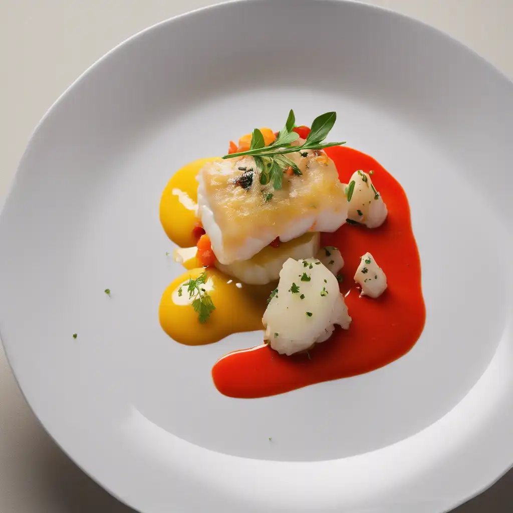 Cod Brandade with Bell Pepper Coulis