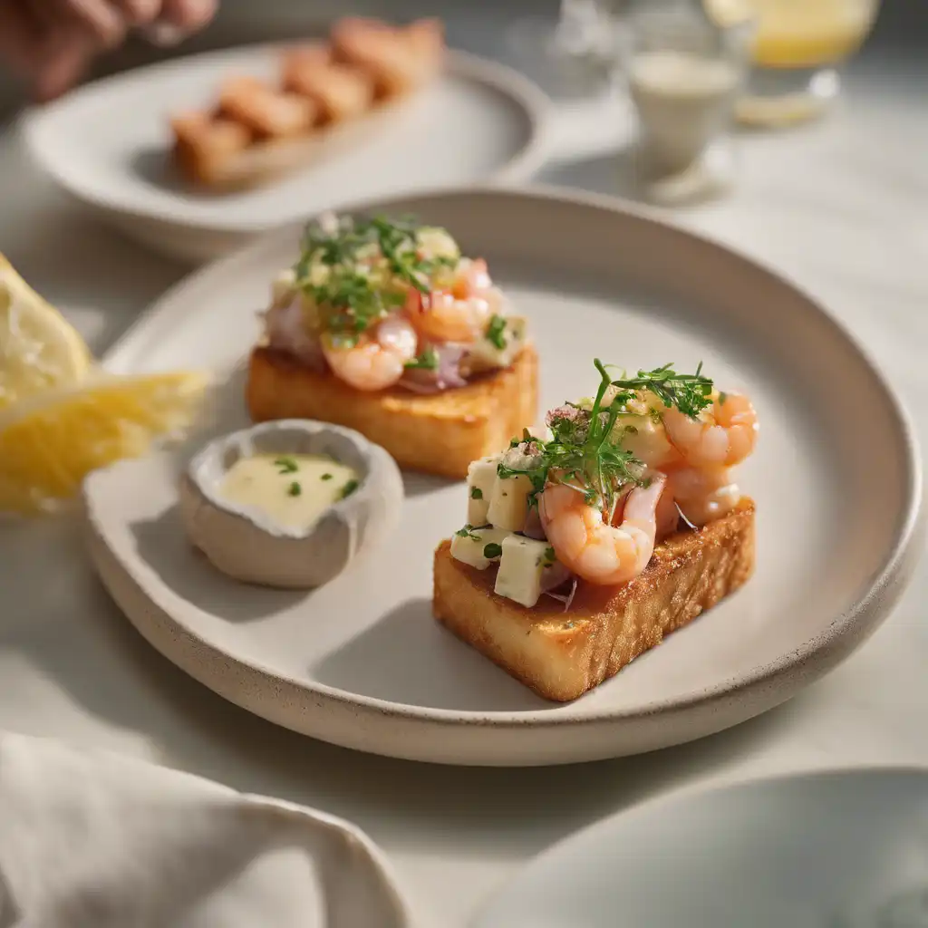 Shrimp Toast with Cheese