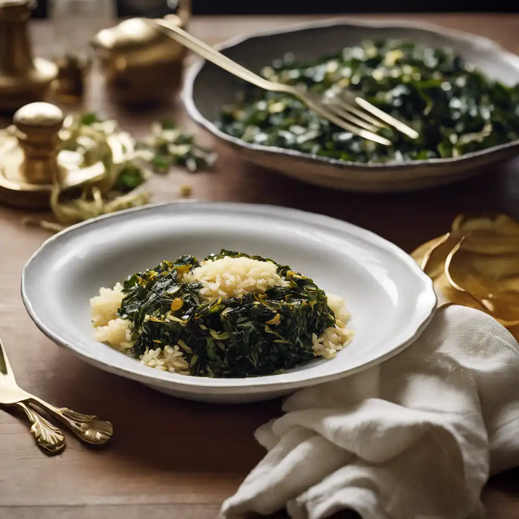 Foto de Arroz com couve e lingüiça