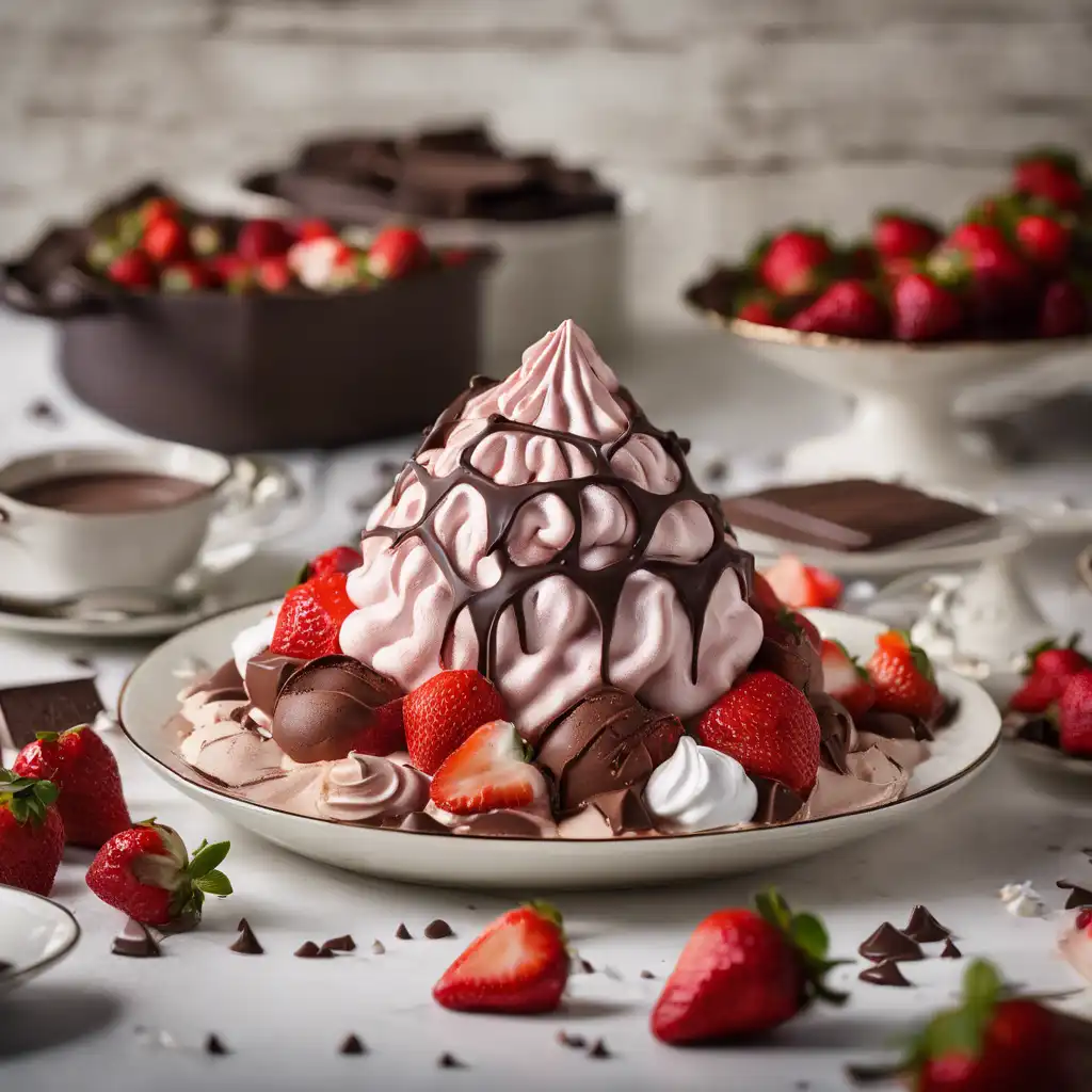 Strawberry and Chocolate Meringue