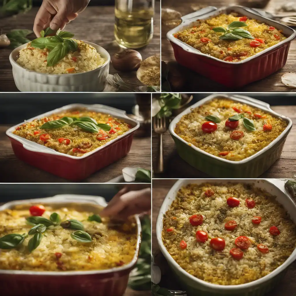 Rice Casserole with Olive Pesto