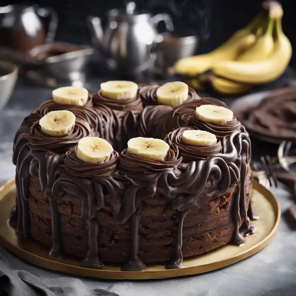 Mocha Chocolate and Banana Cake