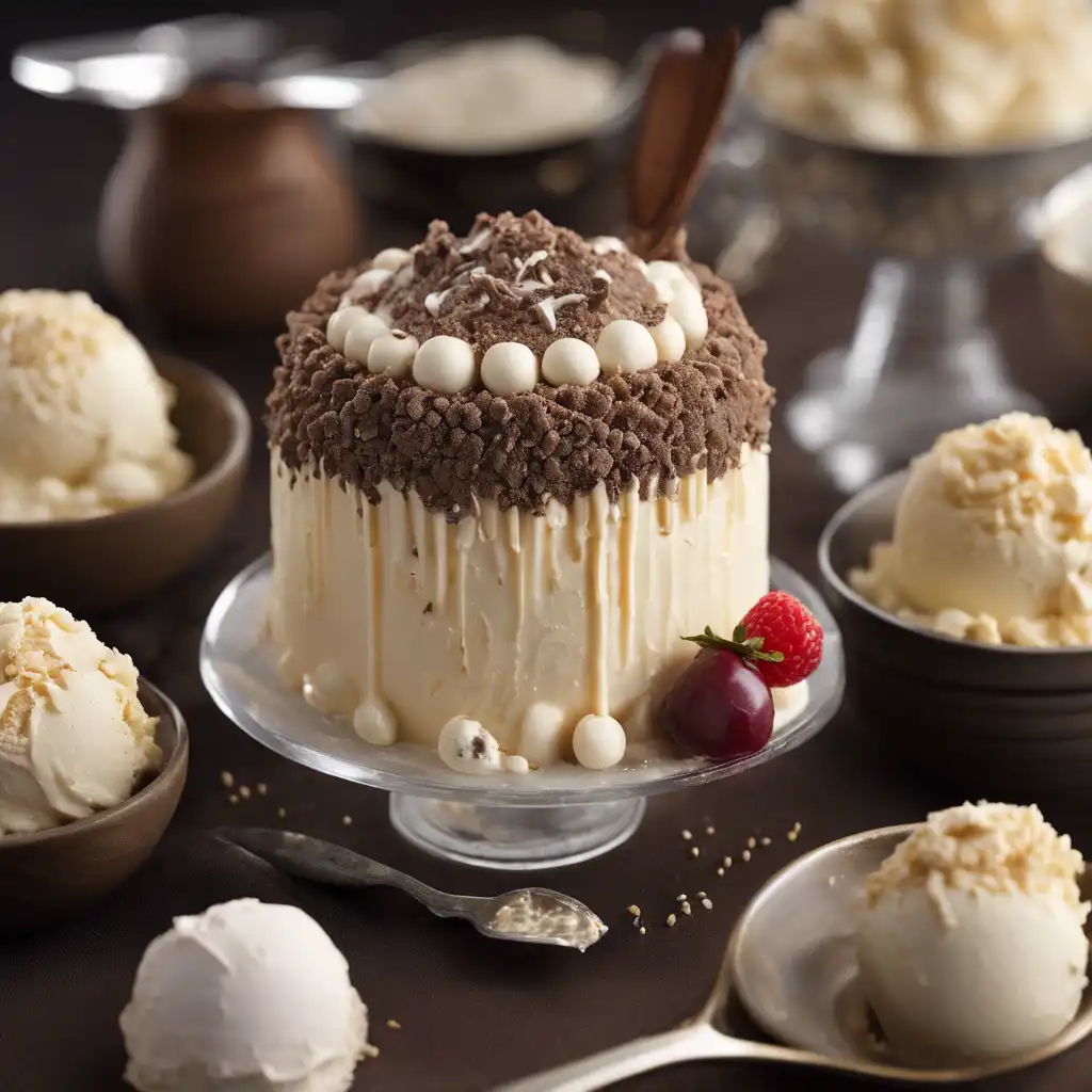 Brigadeiro Cake, Ice Cream, and Whipped Cream