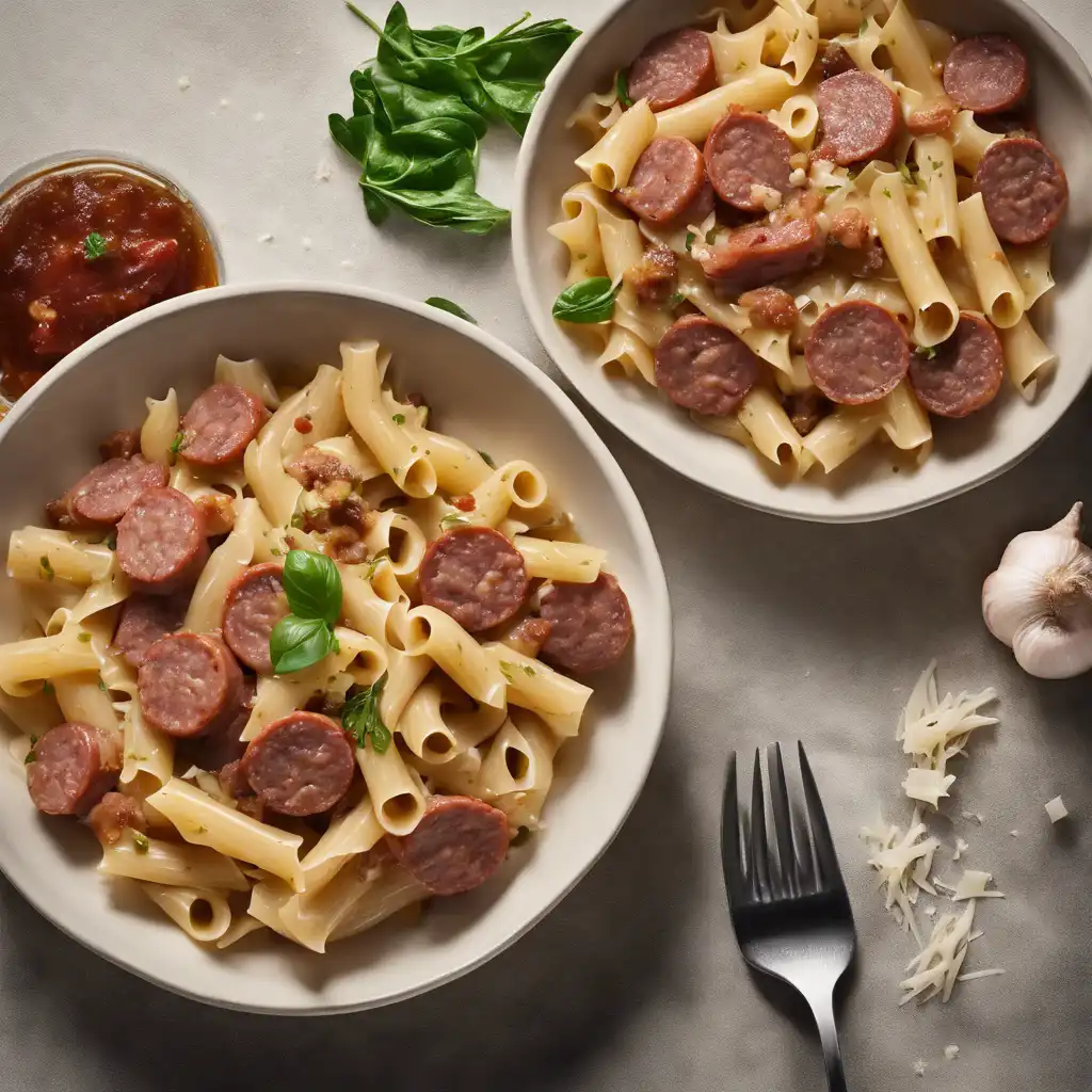 Sausage Pasta with Parmesan Cheese