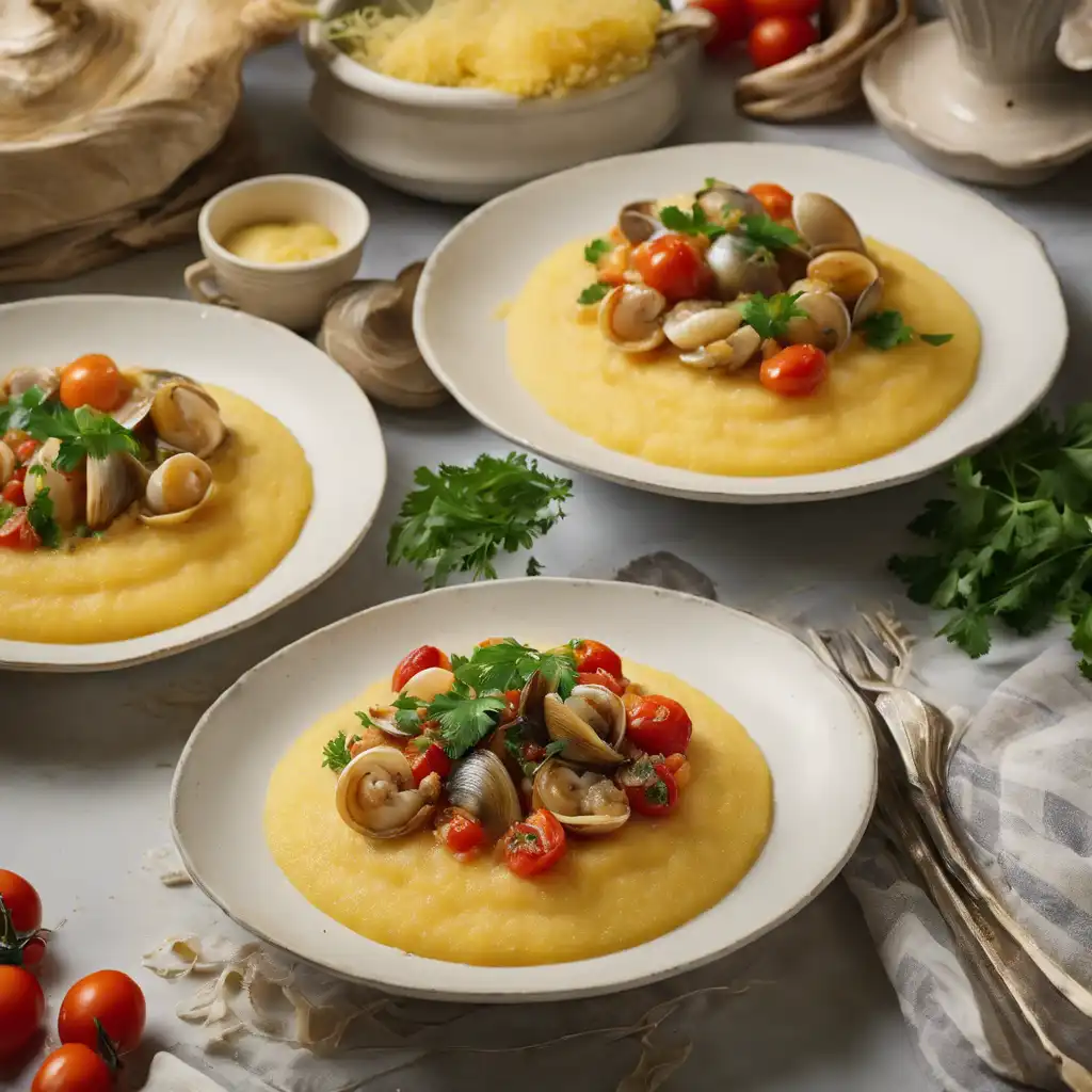 Lula Polenta with Clam Sauce