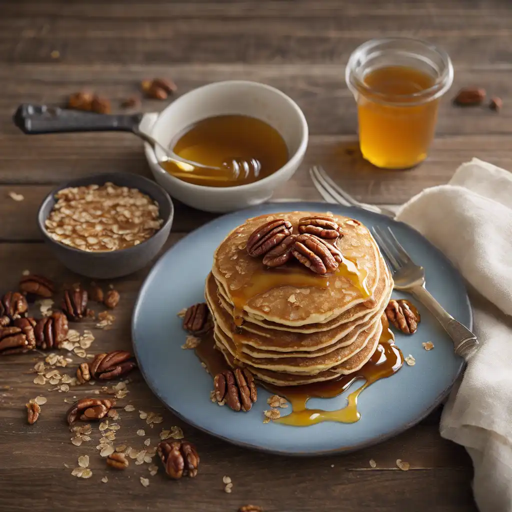 Oatmeal Pancake with Honey and Pecan Recipe