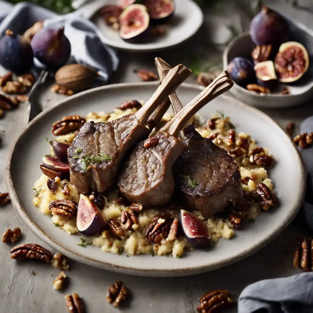 Lamb Chops with Pecans and Figs