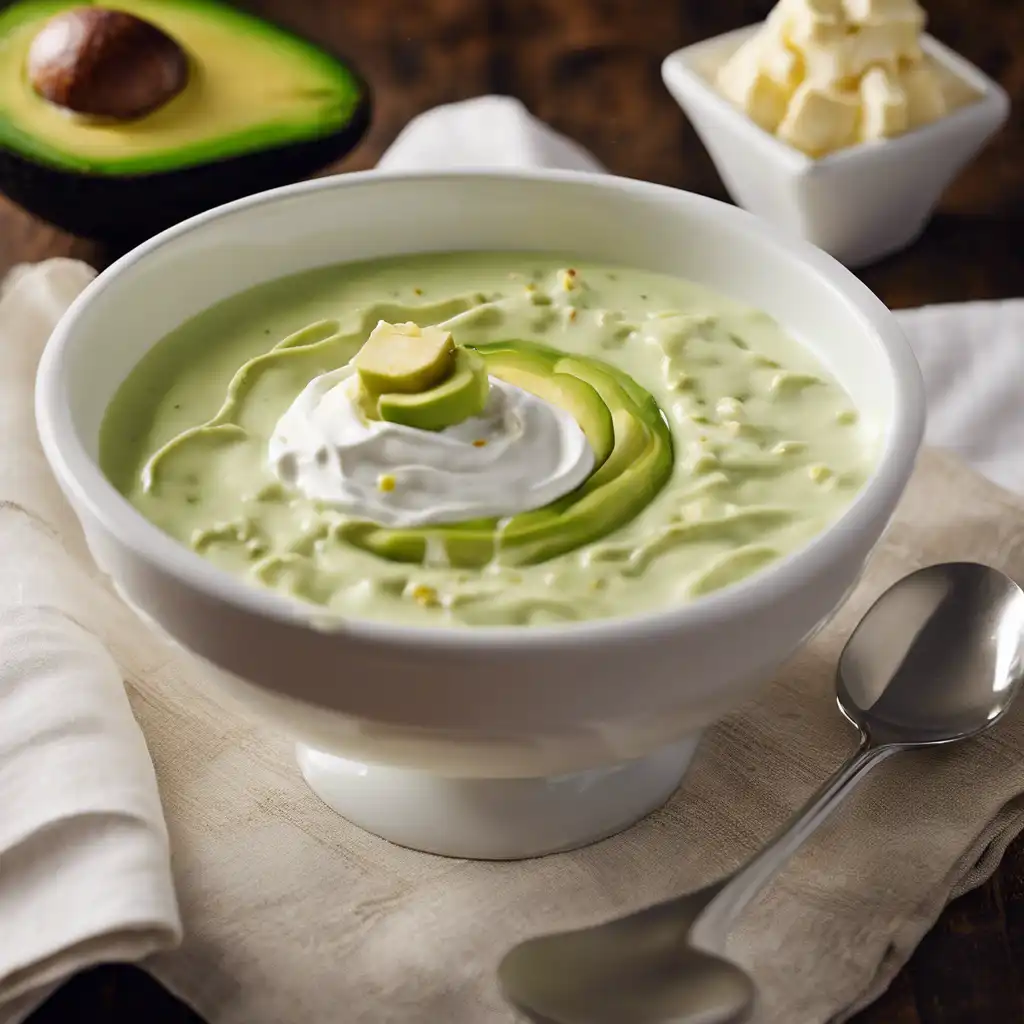 Sour Cream and Avocado Soup with Cream Cheese