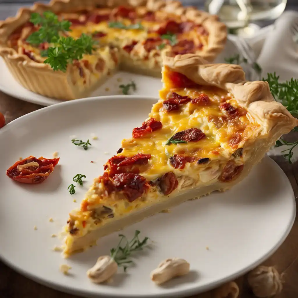 Dried Tomato and Chicken Quiche