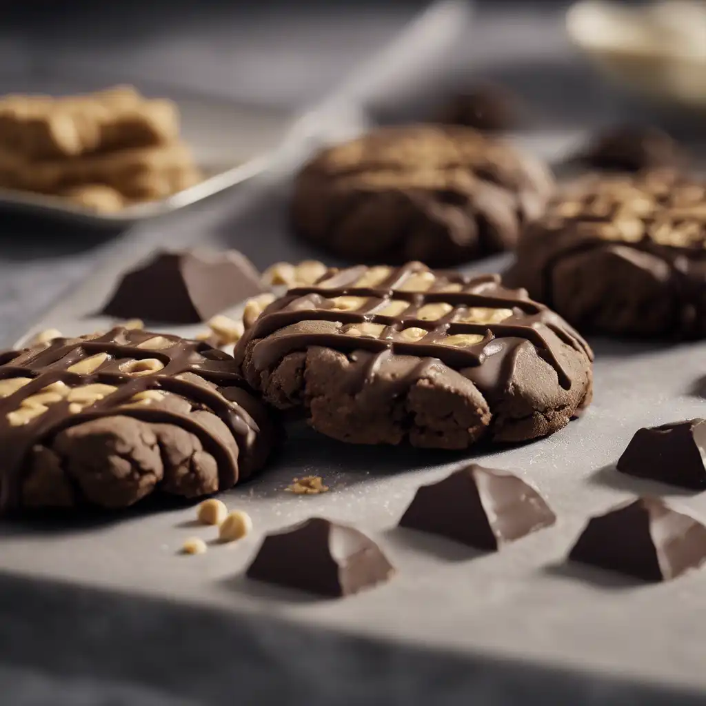 Chocolate and Peanut Butter Biscuits