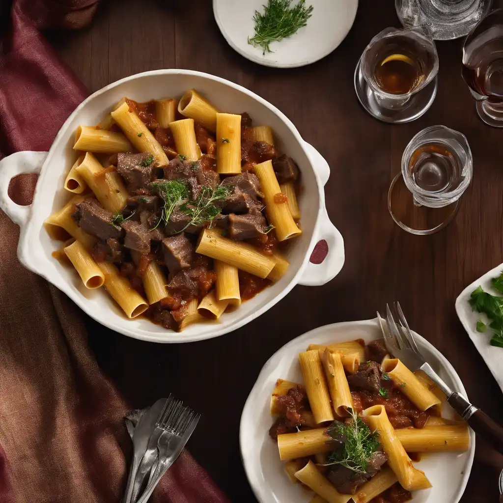 Rigatoni with Braised Lamb