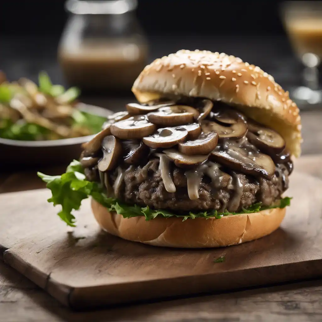 Mushroom Burger with Mushroom Gravy