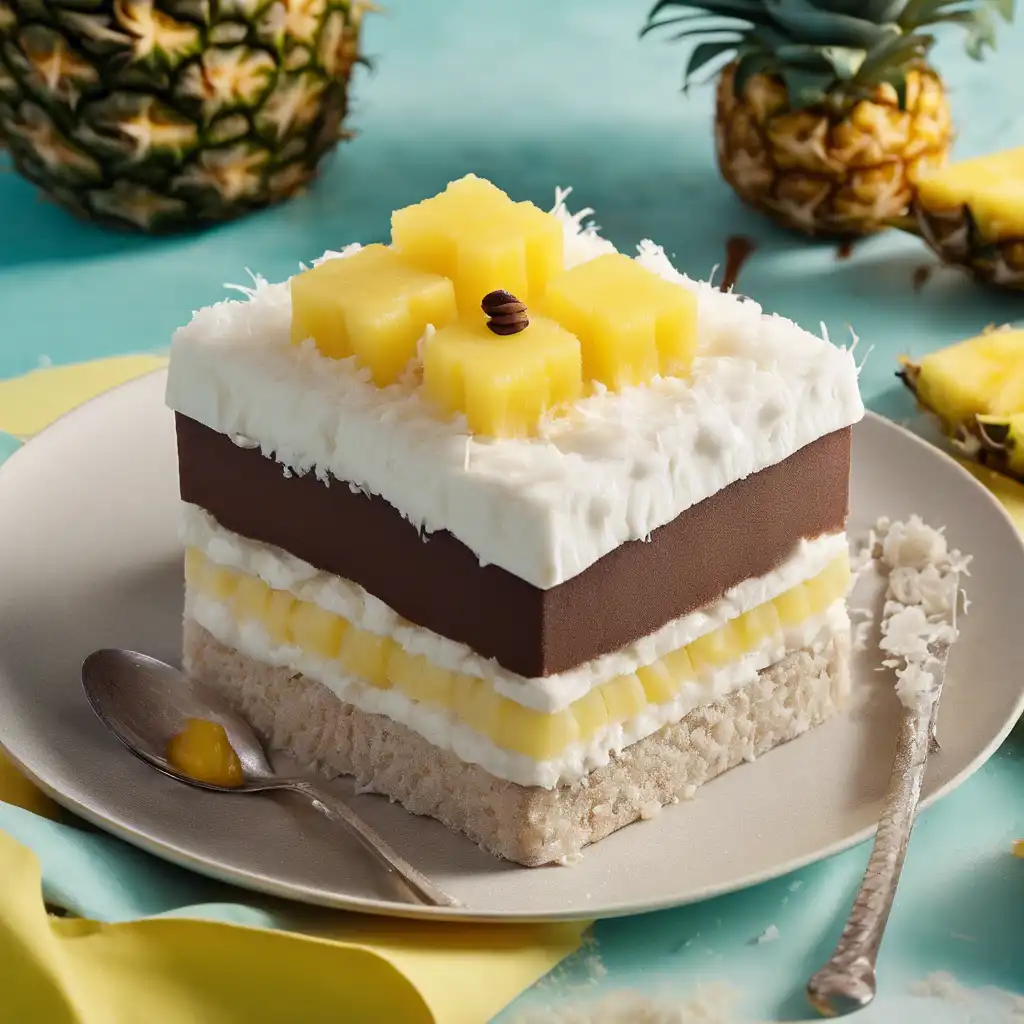 Pineapple and Coconut Ice Box Cake