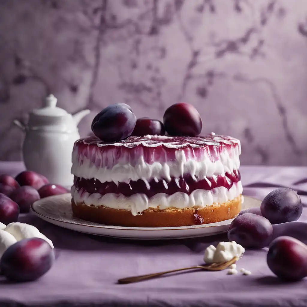 Plum and Marshmallow Cake