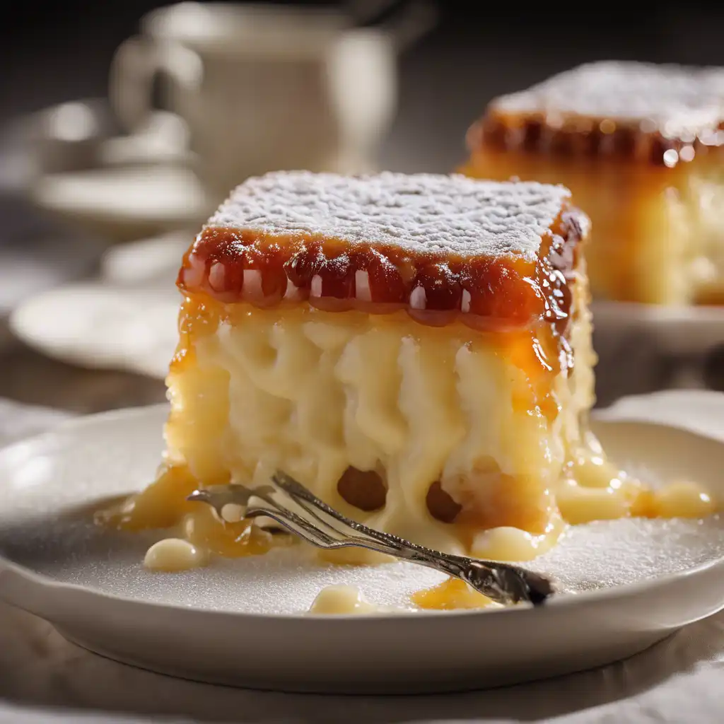 Butter Pudding Cake with Pastry Cream and Guava Jam