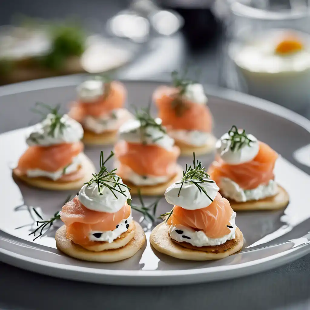 Smoked Salmon and Black Egg Rolls with Cream Cheese