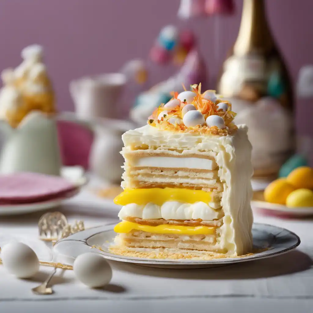 Cream-Filled Layer Cake with Soft Eggs (Carnival's Delights)