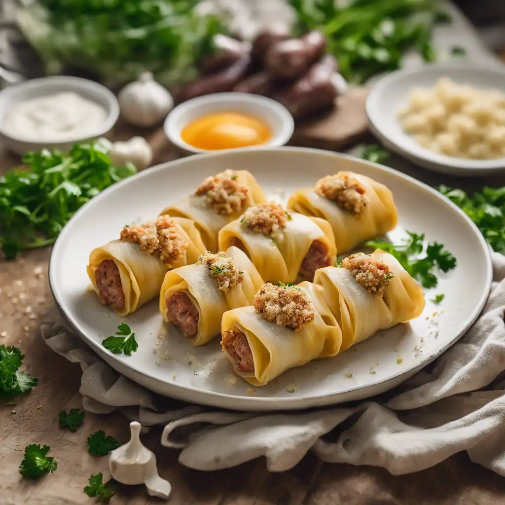 Pasta Rolls with Sausage and Ricotta