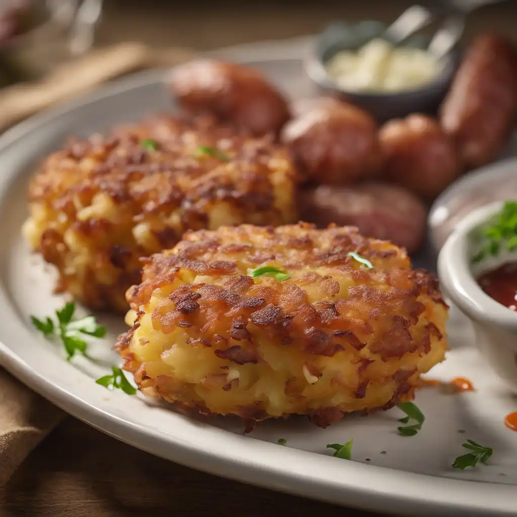 Potato Fritter with Sausage